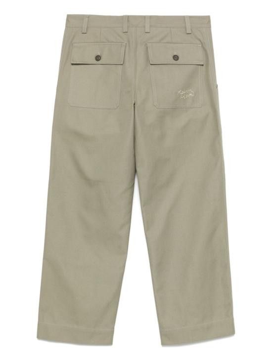 Maison Kitsune MAISON KITSUNE Men Straight Pants NM01105WW0117 P131 Green Size US 42 / EU 58 - 2 Thumbnail