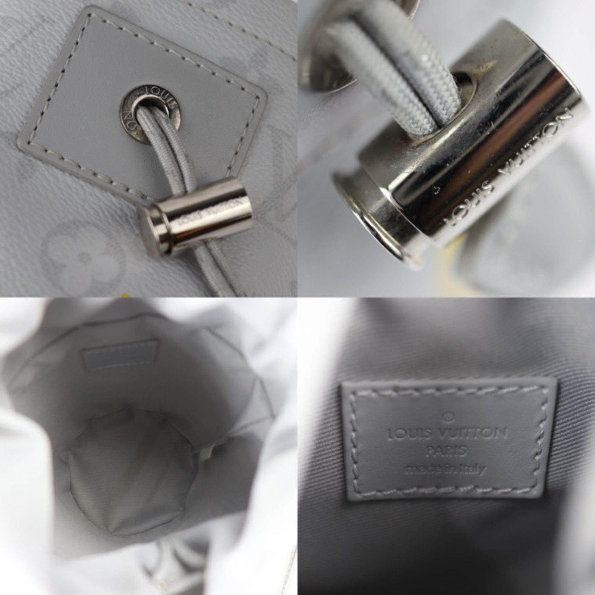 Louis Vuitton Louis Vuitton Chalk Nano Bag White Monogram Shoulder M44631 Leather Grey Pochette Size ONE SIZE - 9 Thumbnail