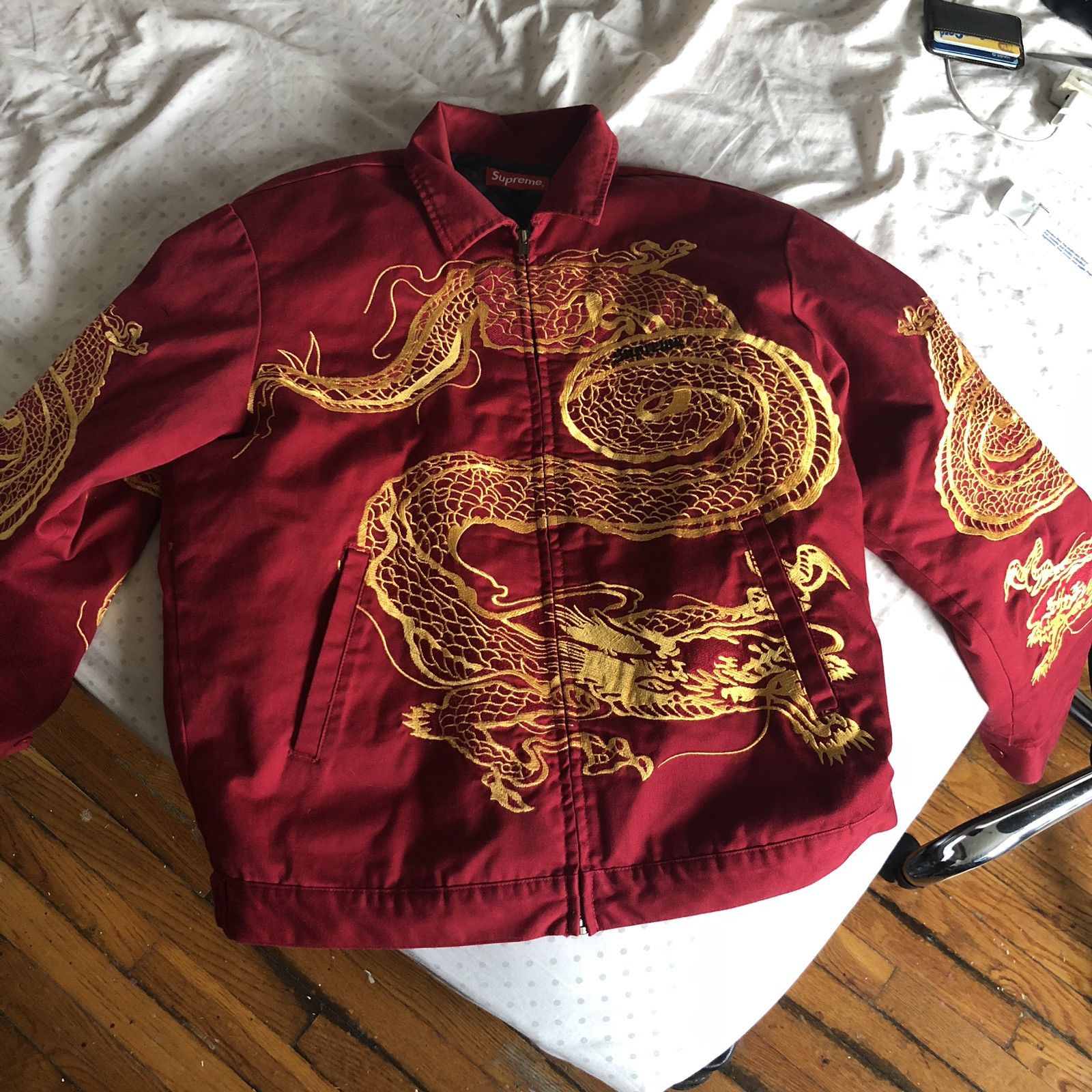 Supreme Supreme Dragon Work Jacket Red Grailed