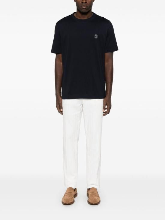 Brunello Cucinelli BRUNELLO CUCINELLI Men T-Shirts M0B138440 C4425 Blue Size US XL / EU 56 / 4 - 4 Thumbnail