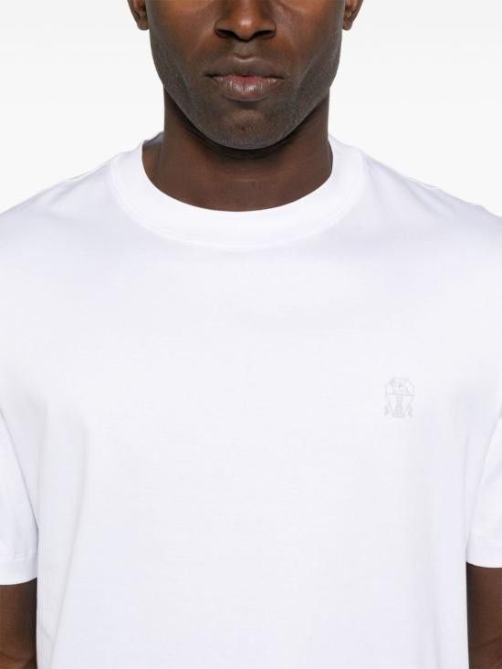 Brunello Cucinelli BRUNELLO CUCINELLI Men T-Shirts M0B138440 C6159 White Size US XL / EU 56 / 4 - 3 Thumbnail