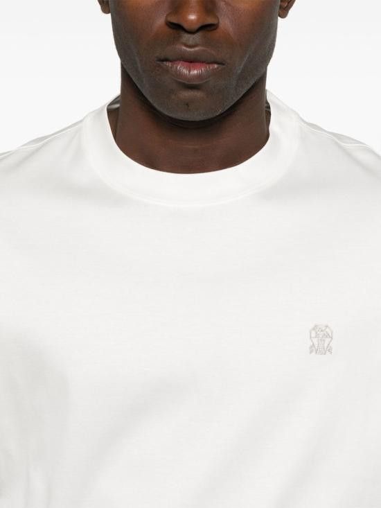 Brunello Cucinelli BRUNELLO CUCINELLI Men T-Shirts M0B137444G C7220 White Size US XL / EU 56 / 4 - 3 Thumbnail