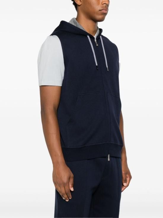 Brunello Cucinelli BRUNELLO CUCINELLI Women Hoodies MM8319079G C1265 Blue Size 3XL / US 20-22 - 4 Thumbnail