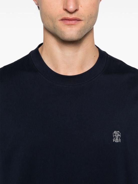 Brunello Cucinelli BRUNELLO CUCINELLI Men T-Shirts M0B137444G C6134 Blue Size US XL / EU 56 / 4 - 4 Thumbnail