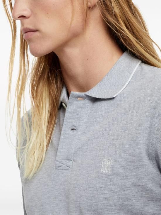 Brunello Cucinelli BRUNELLO CUCINELLI Men Polo Shirts ME8549779G CQ087 Grey Size US XL / EU 56 / 4 - 6 Thumbnail