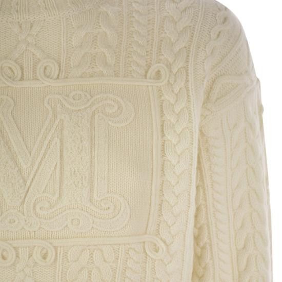 Max Mara MAX MARA Women Sweater 2511361041600 WHITE Size L / US 10 / IT 46 - 4 Thumbnail