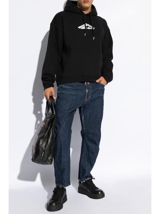 Dsquared2 DSQUARED2 Men Hoodies S79GU0137D25007 900 BLACK Size US L / EU 52-54 / 3 - 2 Thumbnail