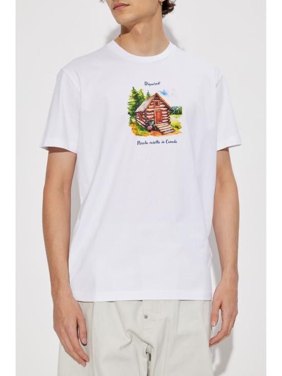 Dsquared2 DSQUARED2 Men T-Shirts S74GD1397D20020 100 WHITE Size US L / EU 52-54 / 3 - 3 Thumbnail