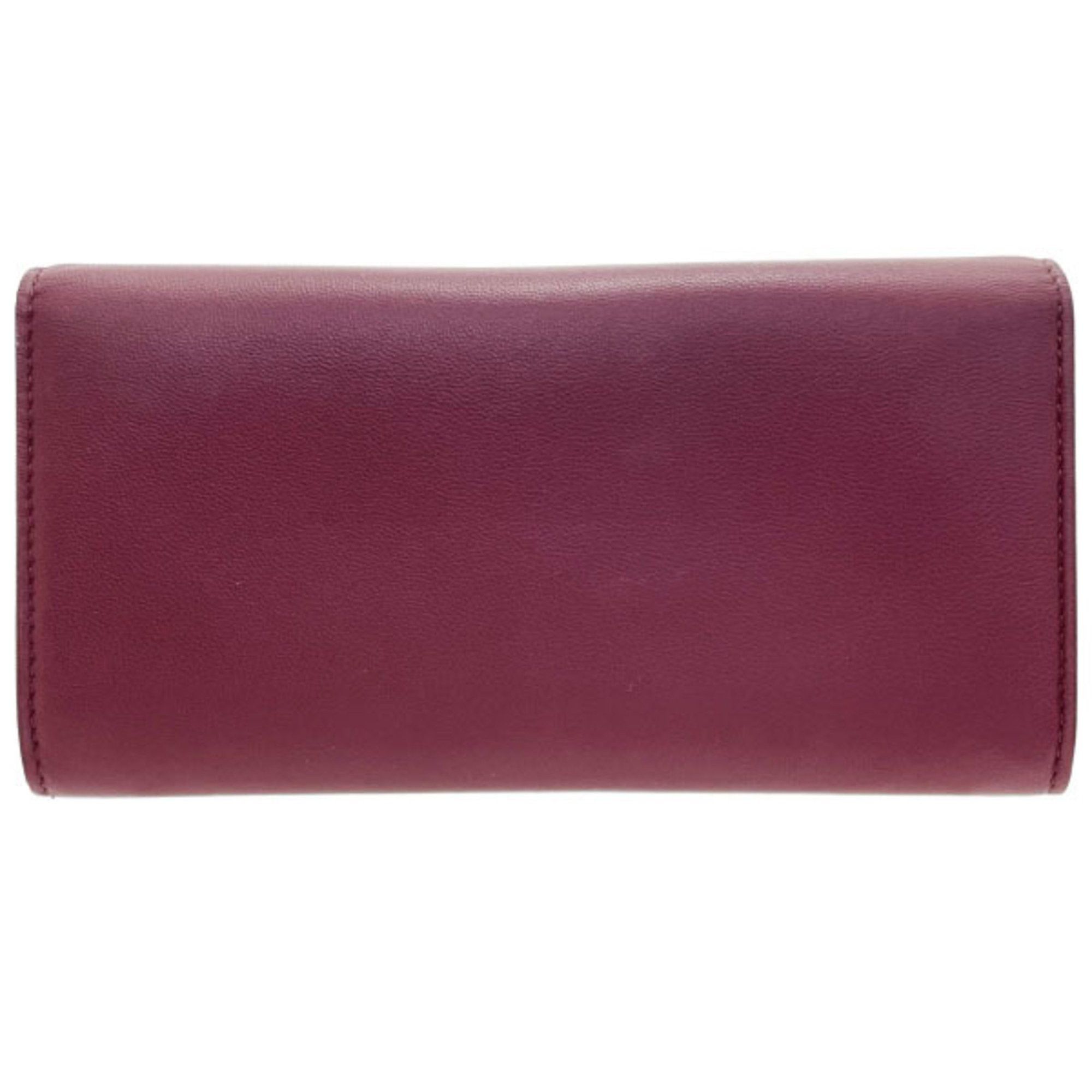 Bottega Veneta Bottega Veneta Bicolor Bi-fold Long Wallet Leather Bordeaux Red 608260 BOTTEGA VENETA ATAR-14142 Size ONE SIZE - 2 Thumbnail