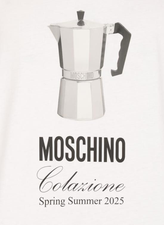Moschino MOSCHINO Men T-Shirts 0706 02411001 White Size US L / EU 52-54 / 3 - 5 Thumbnail