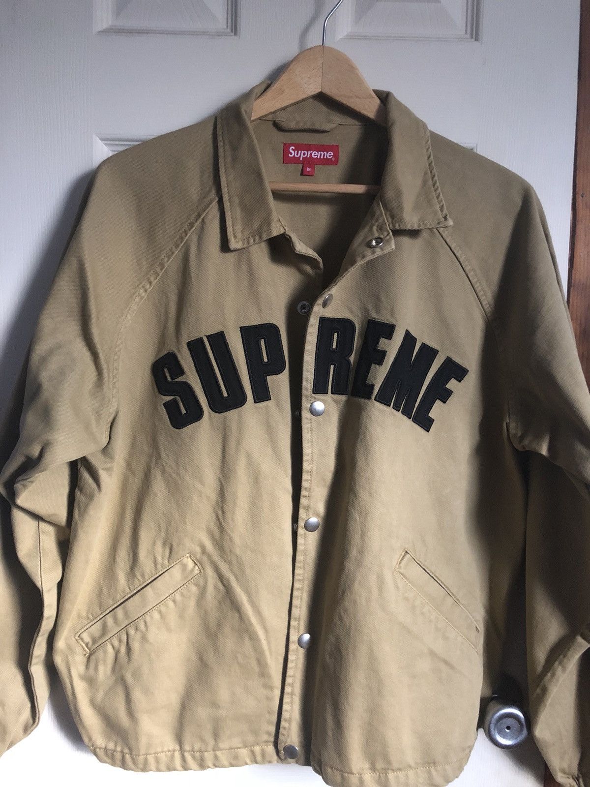 Supreme Arc Logo Snap Front Twill Jacket | Grailed