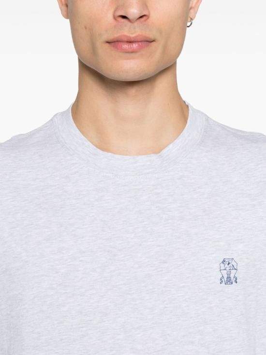 Brunello Cucinelli BRUNELLO CUCINELLI Men T-Shirts M0B138440 C8080 Light Grey Size US XL / EU 56 / 4 - 4 Thumbnail