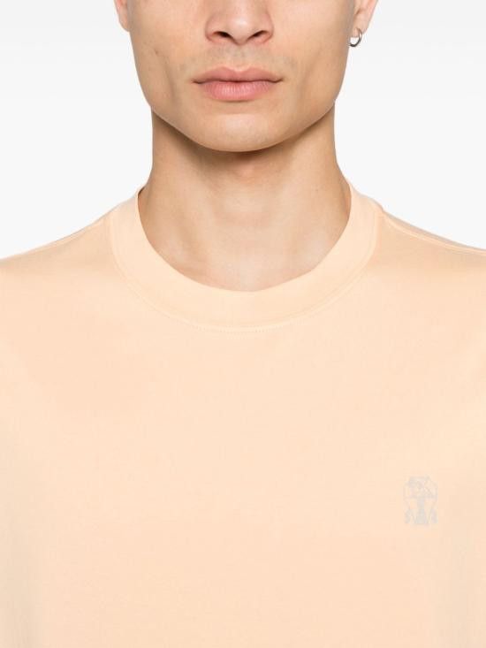 Brunello Cucinelli BRUNELLO CUCINELLI Men T-Shirts M0B138440 C2122 Orange Size US XL / EU 56 / 4 - 4 Thumbnail