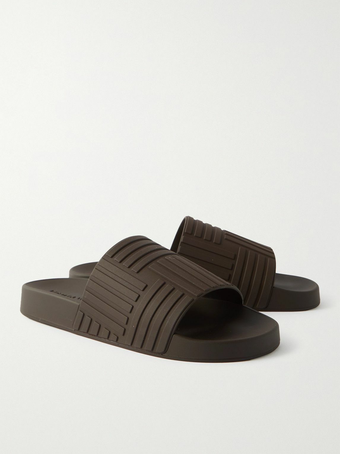 Bottega Veneta Slider Rubber Sandals in Brown Size US 10 / EU 43 - 2 Thumbnail