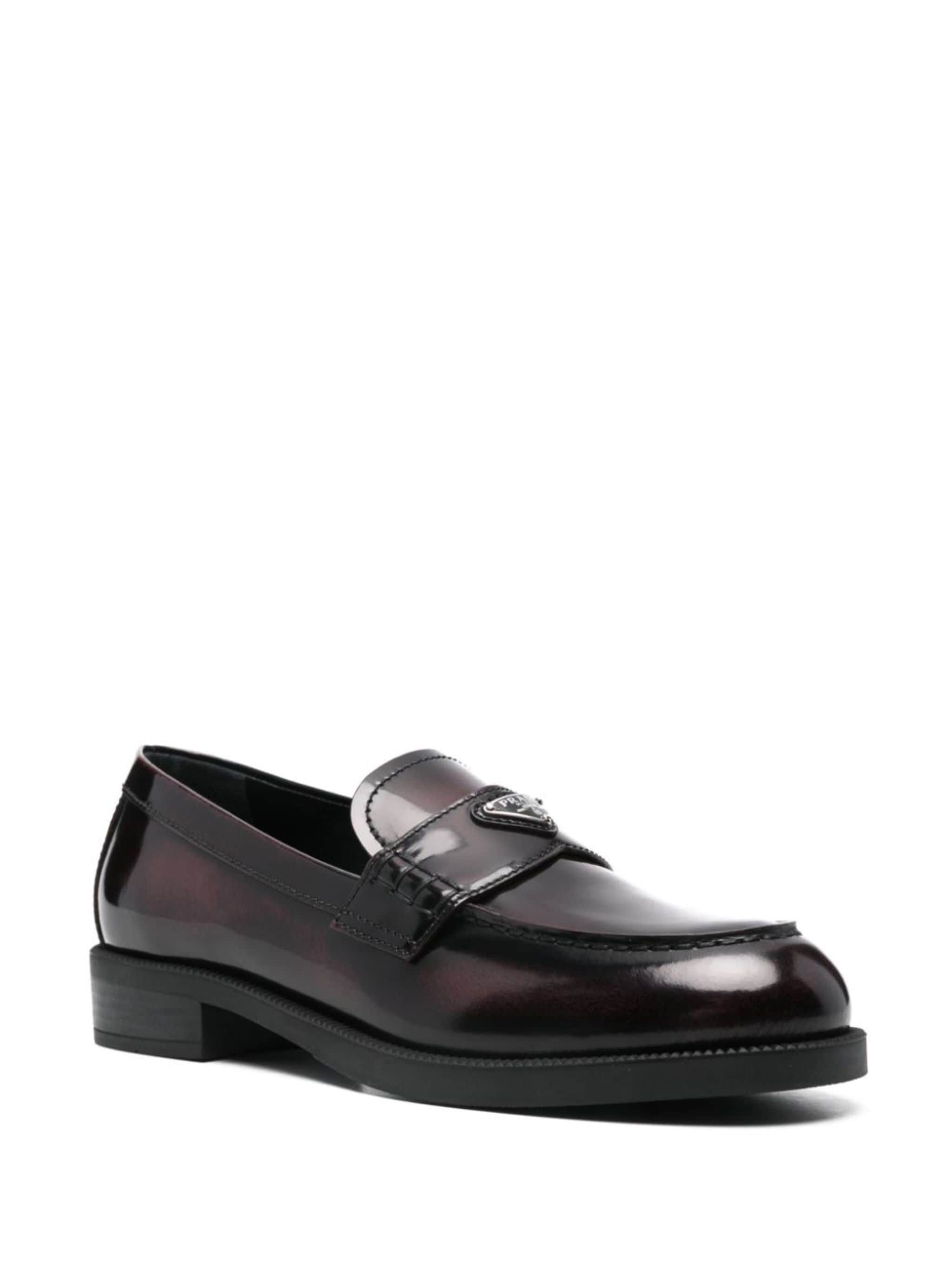 Prada Enamel Triangle Logo Loafers Size US 6 / IT 36 - 2 Thumbnail