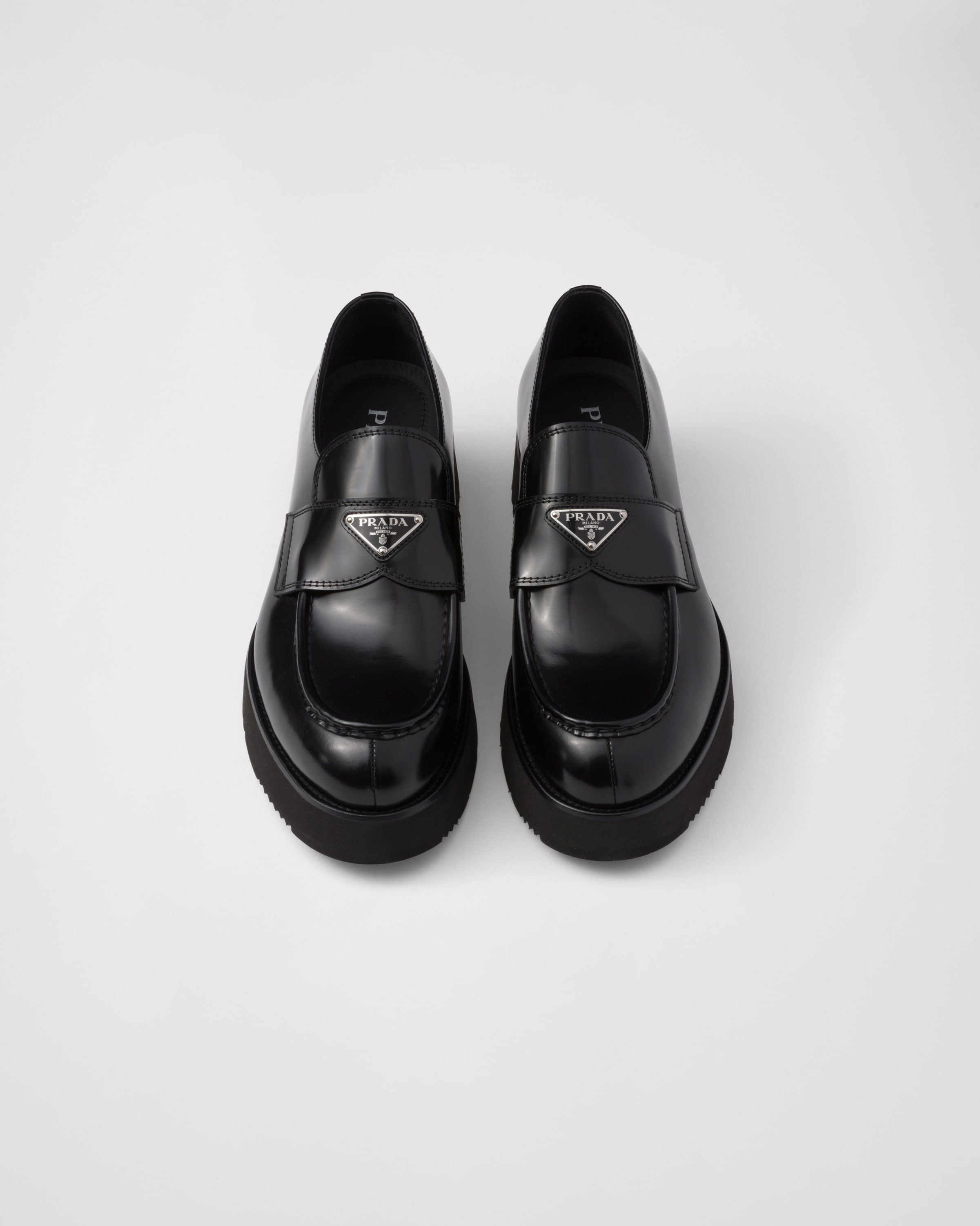 Prada Brushed Leather Loafers Size US 11.5 / EU 44-45 - 3 Thumbnail