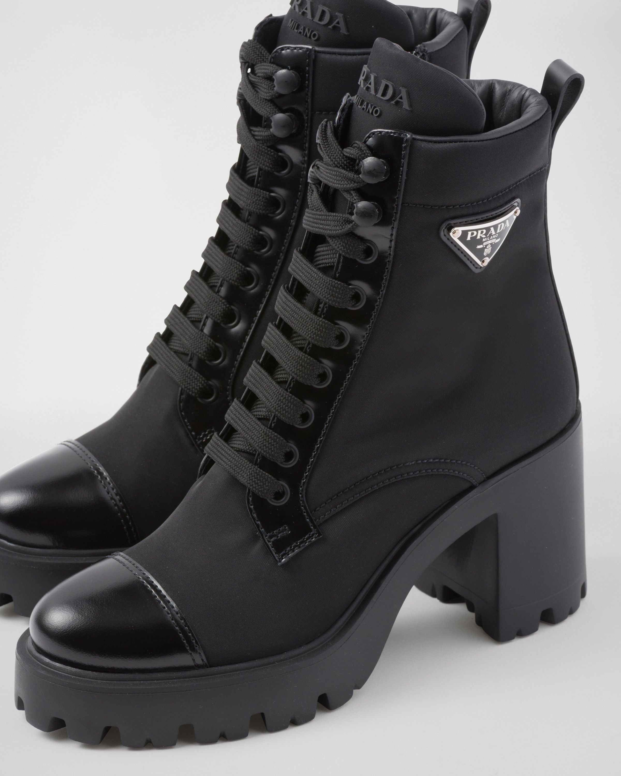 Prada Re-Nylon and leather booties Size US 5 / IT 35 - 5 Thumbnail
