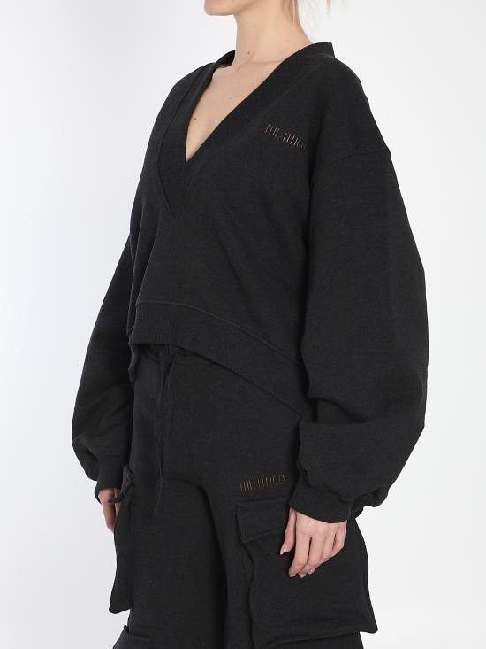 The Attico THE ATTICO Women Sweater 250WCF00010 BLACK Size M / US 6-8 / IT 42-44 - 2 Thumbnail