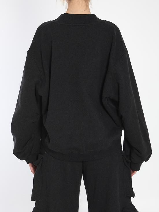 The Attico THE ATTICO Women Sweater 250WCF00010 BLACK Size M / US 6-8 / IT 42-44 - 4 Thumbnail