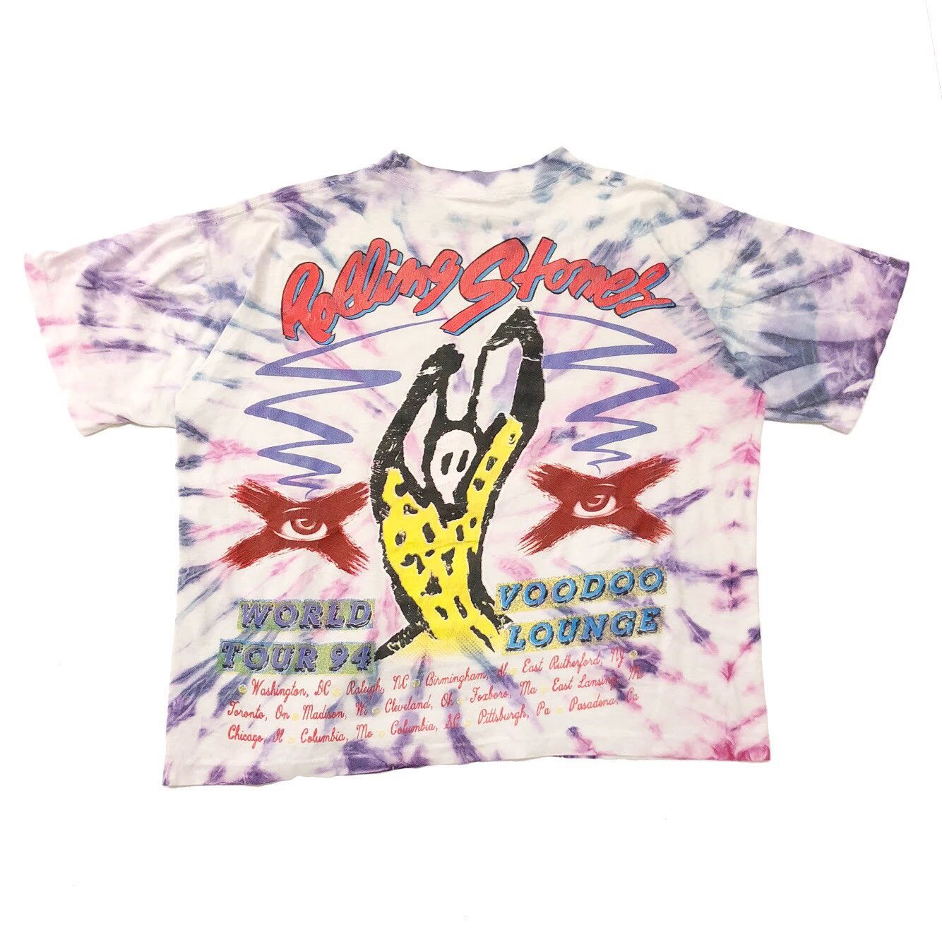 The Rolling Stones The Rolling Stones Voodoo Lounge 1994 Tie Dye Tour T-Shirt Size US XL / EU 56 / 4 - 2 Thumbnail
