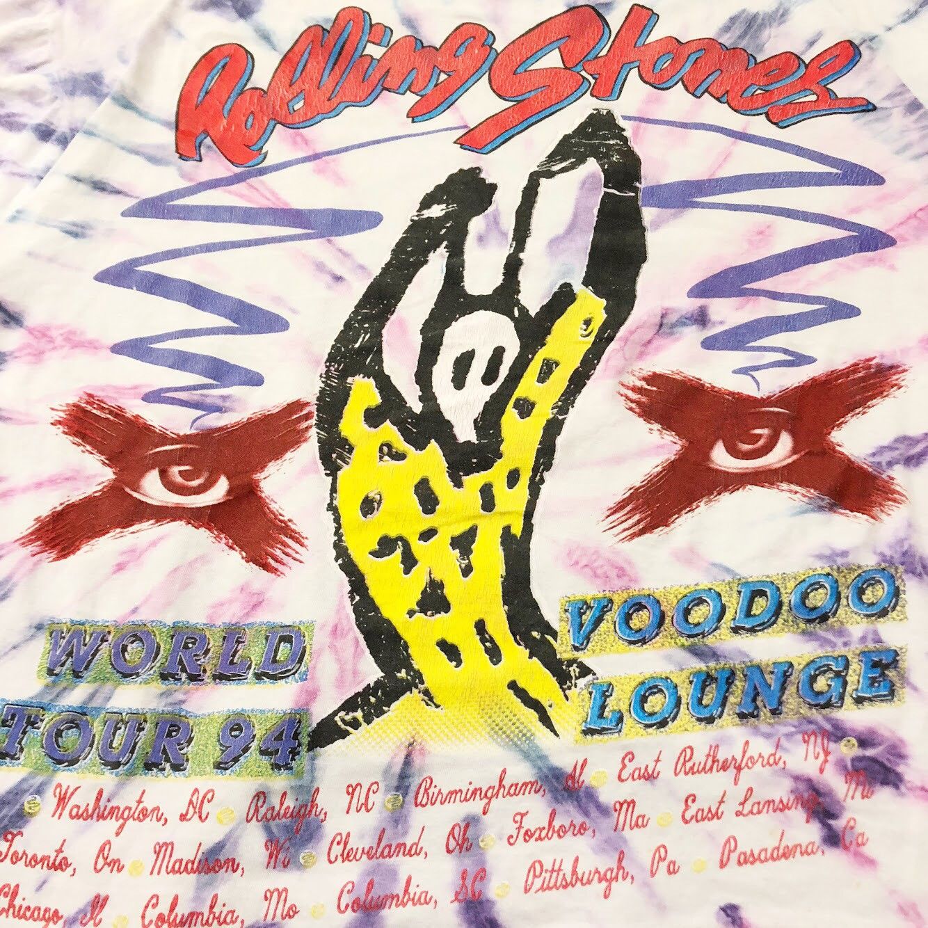 The Rolling Stones The Rolling Stones Voodoo Lounge 1994 Tie Dye Tour T-Shirt Size US XL / EU 56 / 4 - 5 Thumbnail
