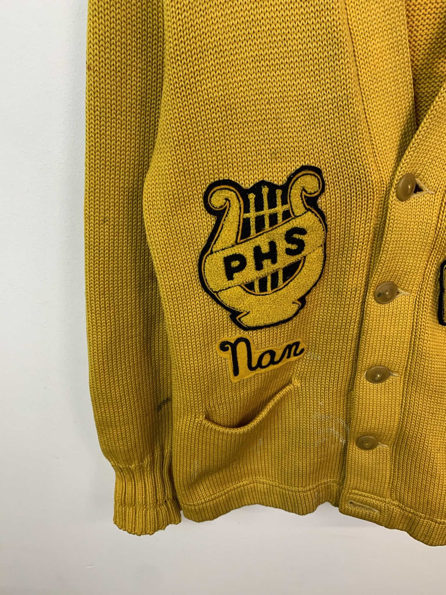 Other Vintage Sweater 1950s Varsity Cardigan Knit Sweater Size M Size US M / EU 48-50 / 2 - 4 Thumbnail
