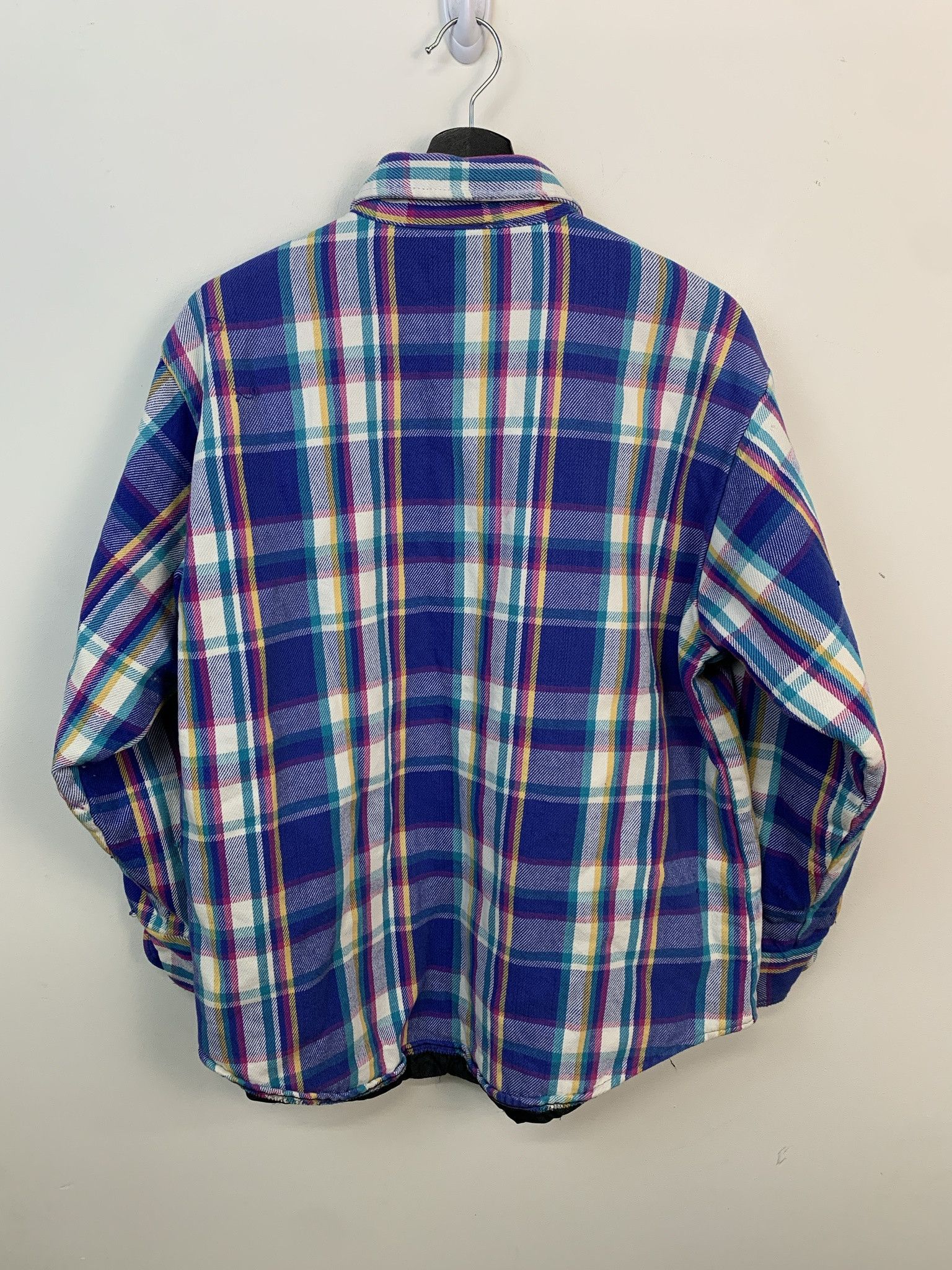 Flannel Vintage Flannel 1990s Five Brother CMY Check Thick Quilted Flannel Size L Size US L / EU 52-54 / 3 - 3 Thumbnail