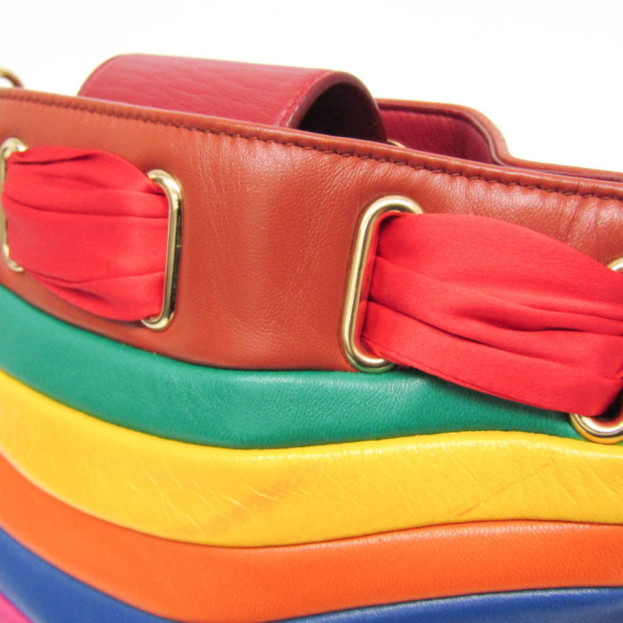 Salvatore Ferragamo Gancini Multicolour Leather Handbag (Pre-Owned) Size ONE SIZE - 4 Thumbnail