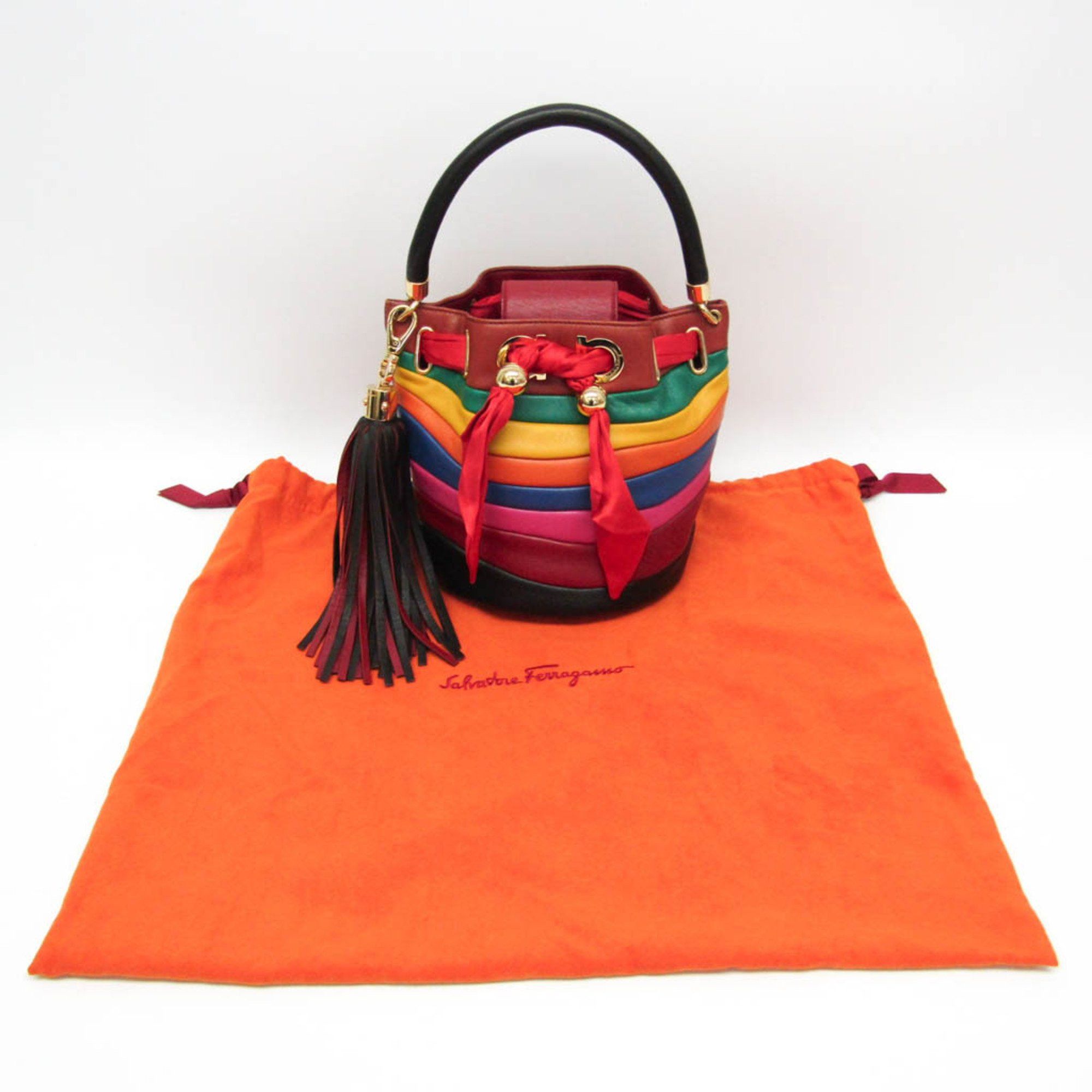 Salvatore Ferragamo Gancini Multicolour Leather Handbag (Pre-Owned) Size ONE SIZE - 9 Thumbnail