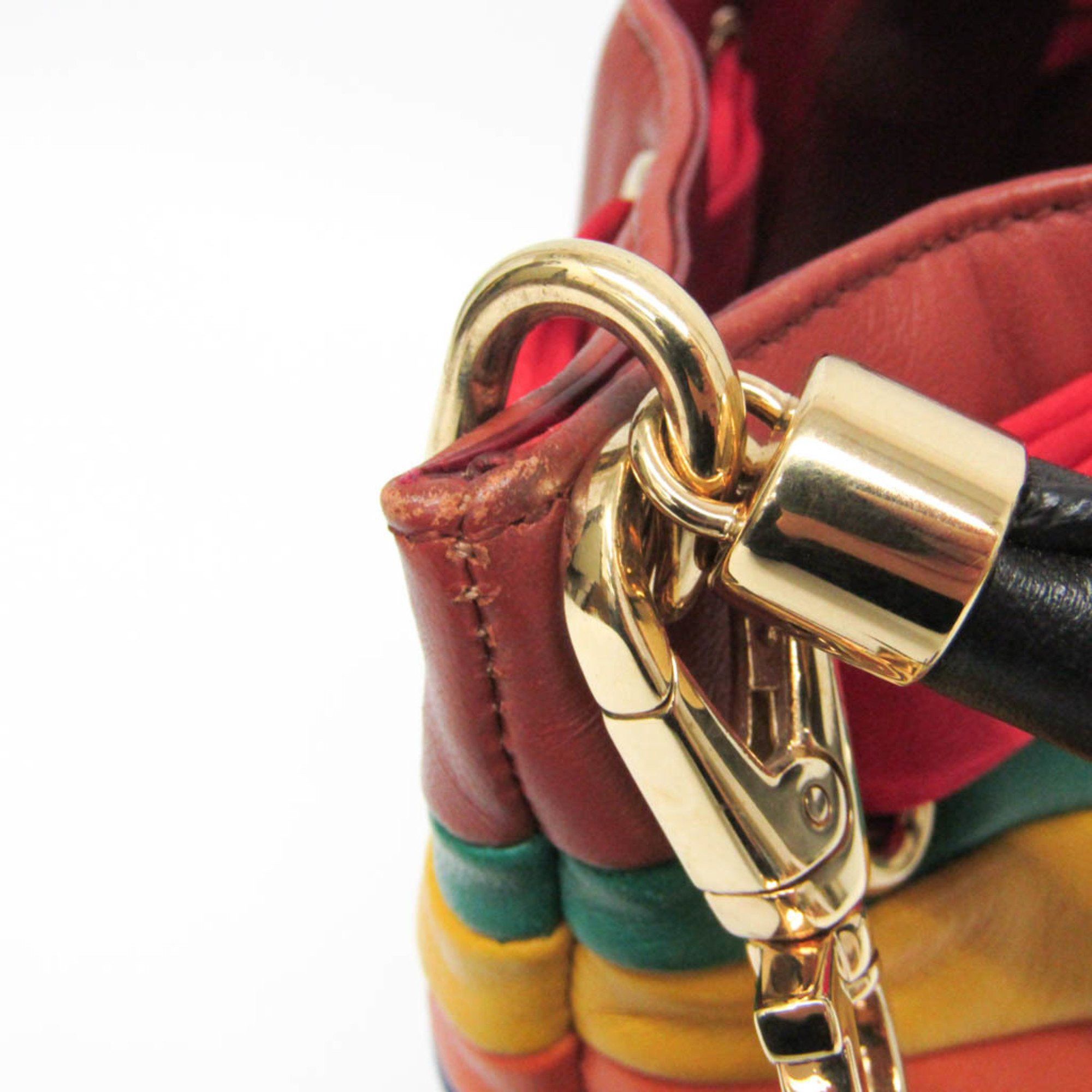 Salvatore Ferragamo Gancini Multicolour Leather Handbag (Pre-Owned) Size ONE SIZE - 5 Thumbnail
