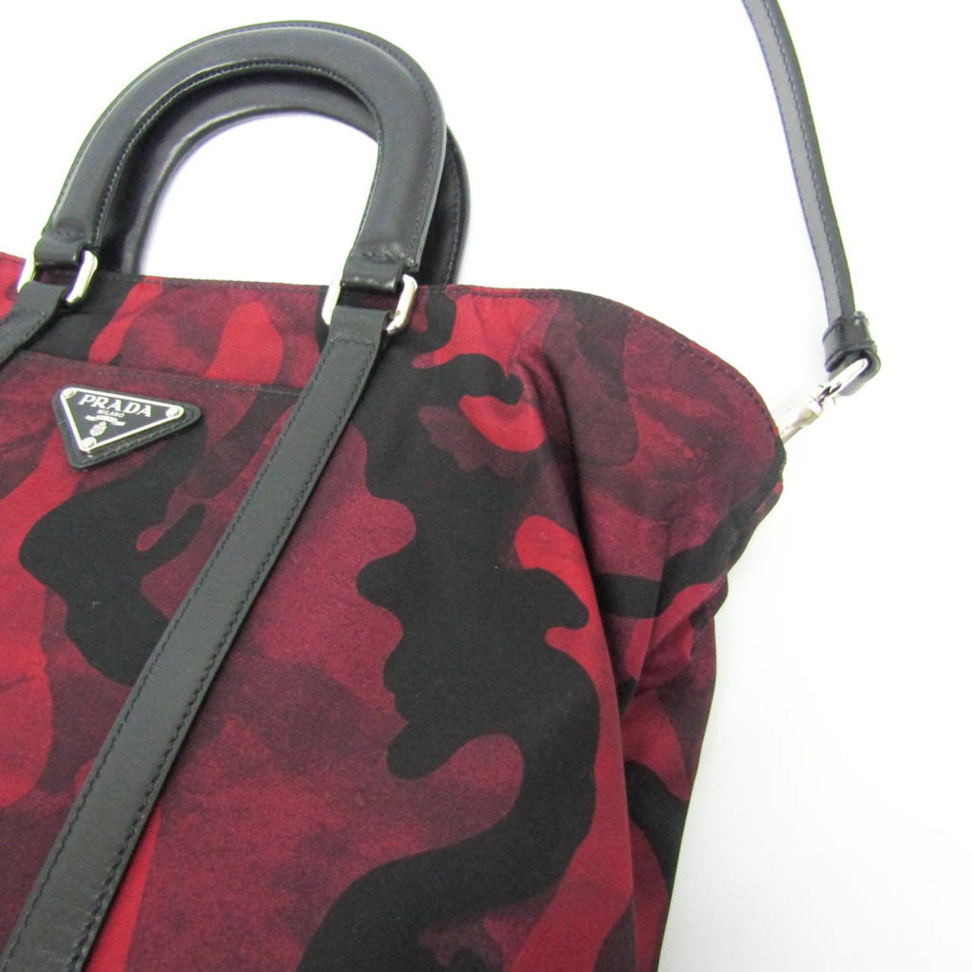 Prada -- Red Leather Shoulder Bag (Pre-Owned) Size ONE SIZE - 4 Thumbnail