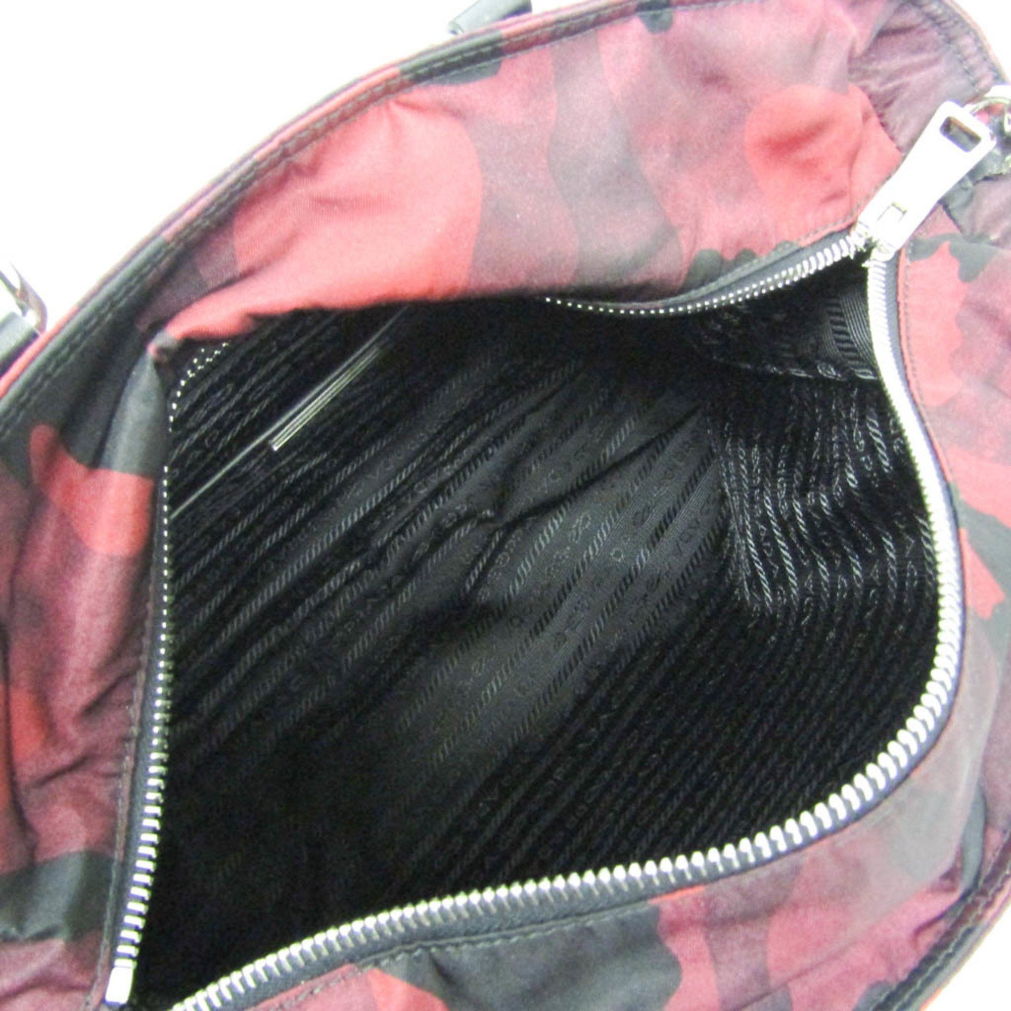 Prada -- Red Leather Shoulder Bag (Pre-Owned) Size ONE SIZE - 12 Thumbnail