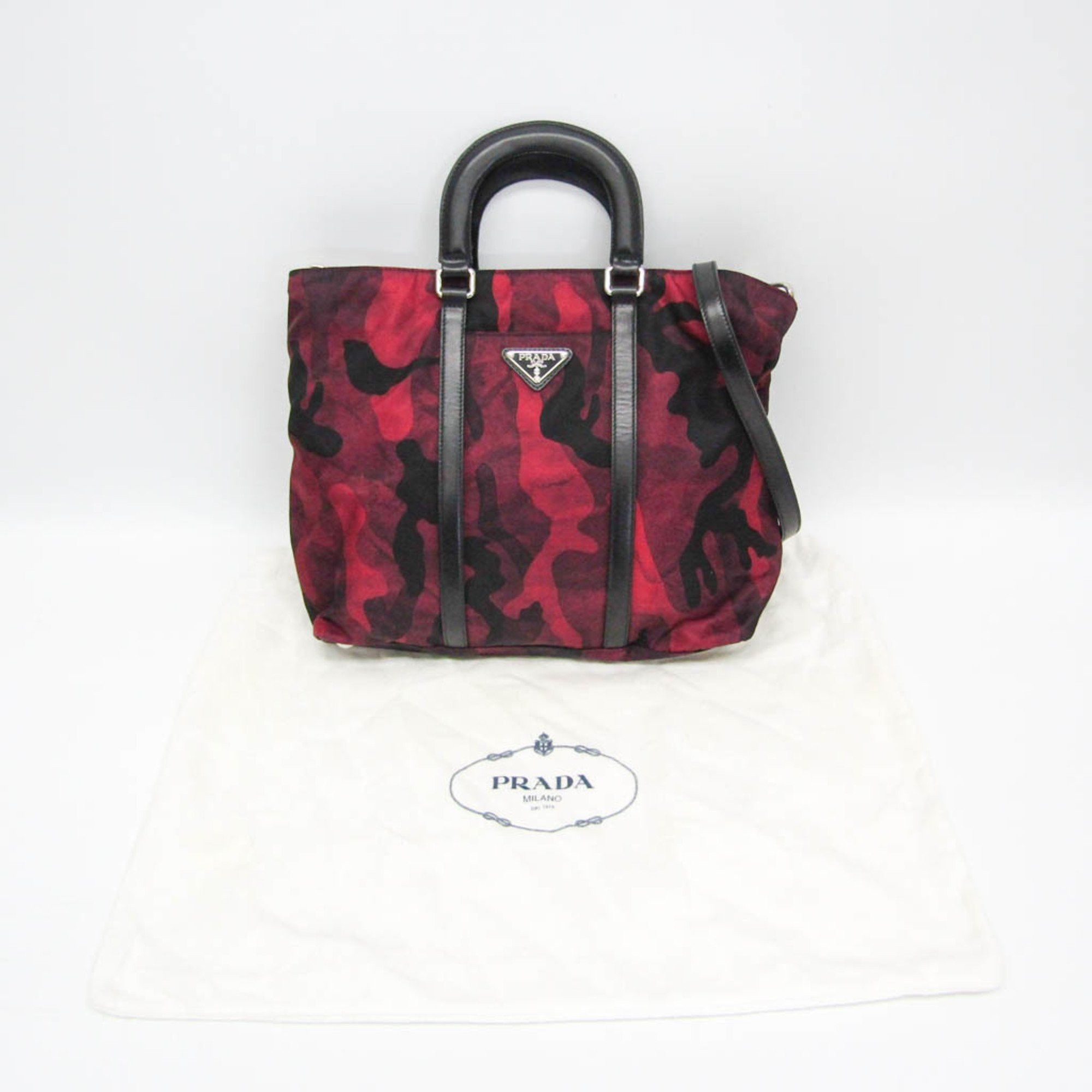 Prada -- Red Leather Shoulder Bag (Pre-Owned) Size ONE SIZE - 15 Thumbnail