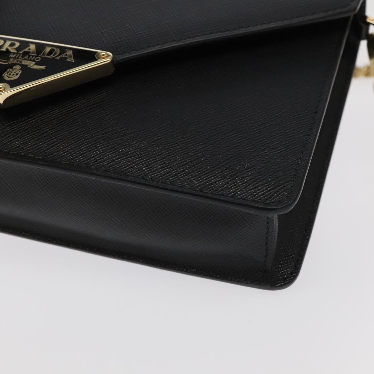 Prada Saffiano Black Leather Shoulder Bag (Pre-Owned) Size ONE SIZE - 8 Thumbnail
