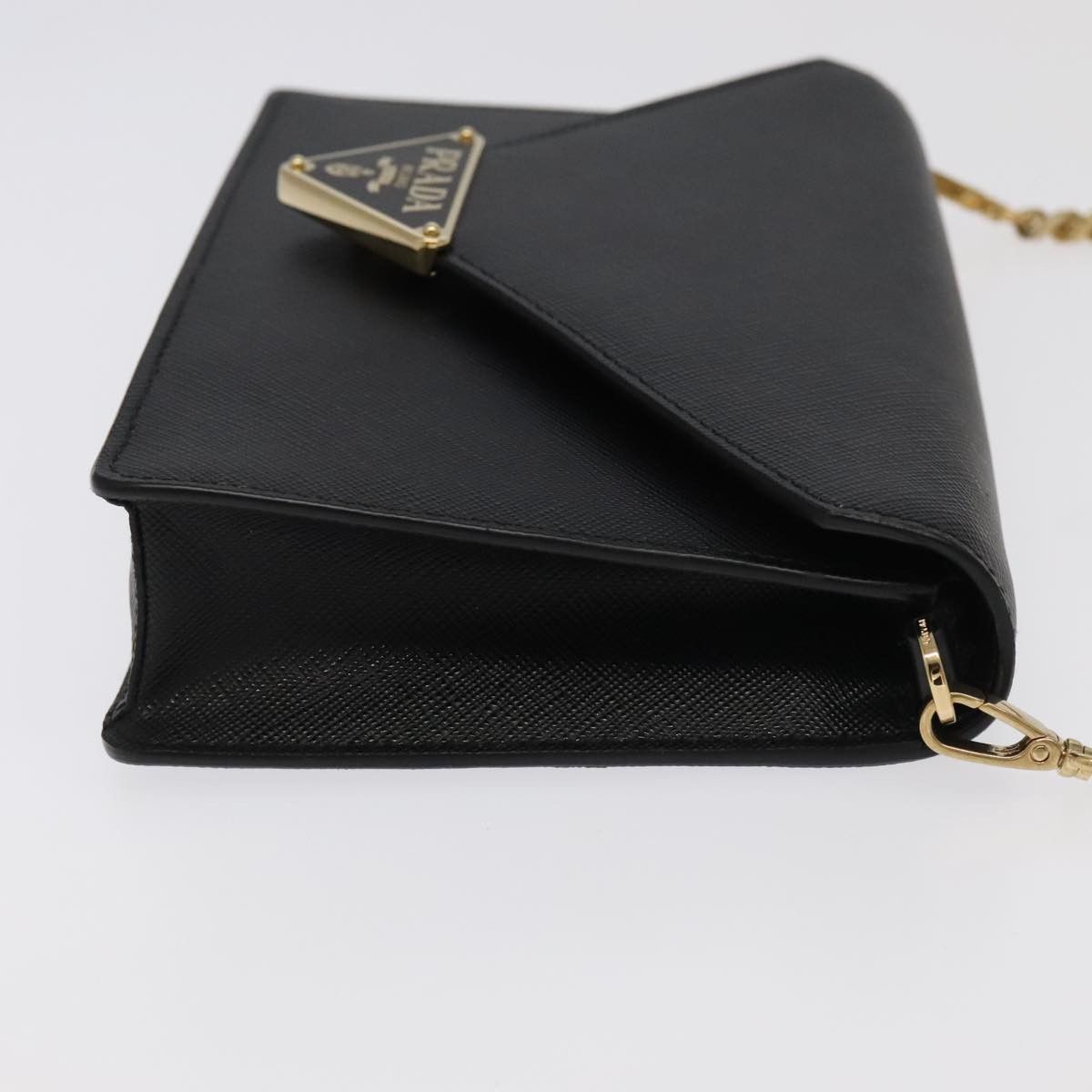 Prada Saffiano Black Leather Shoulder Bag (Pre-Owned) Size ONE SIZE - 3 Thumbnail