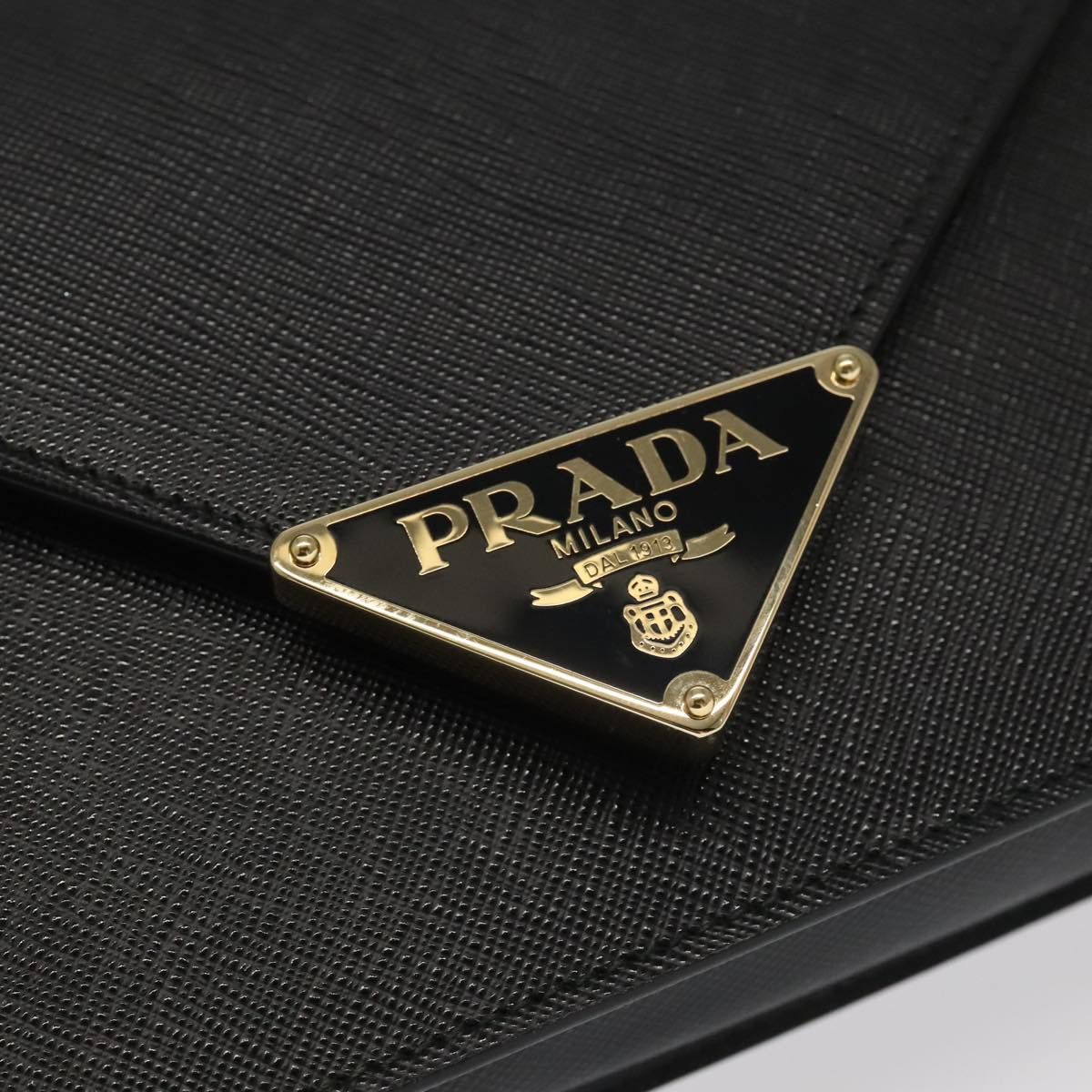 Prada Saffiano Black Leather Shoulder Bag (Pre-Owned) Size ONE SIZE - 15 Thumbnail