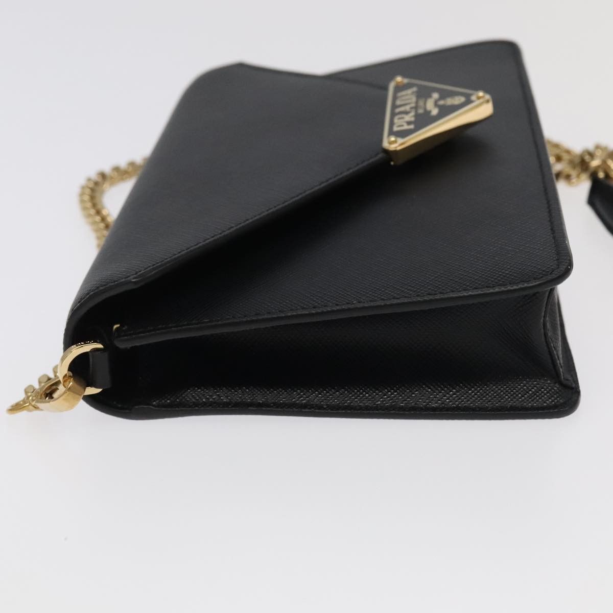 Prada Saffiano Black Leather Shoulder Bag (Pre-Owned) Size ONE SIZE - 4 Thumbnail