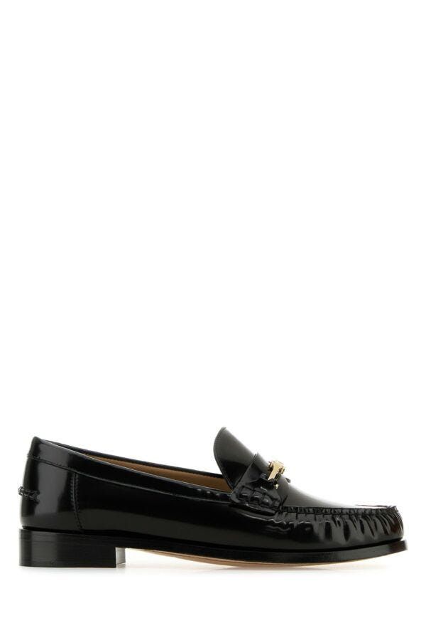Salvatore Ferragamo Black Leather Harry Loafers Size US 5.5 / IT 35.5 - 3 Thumbnail