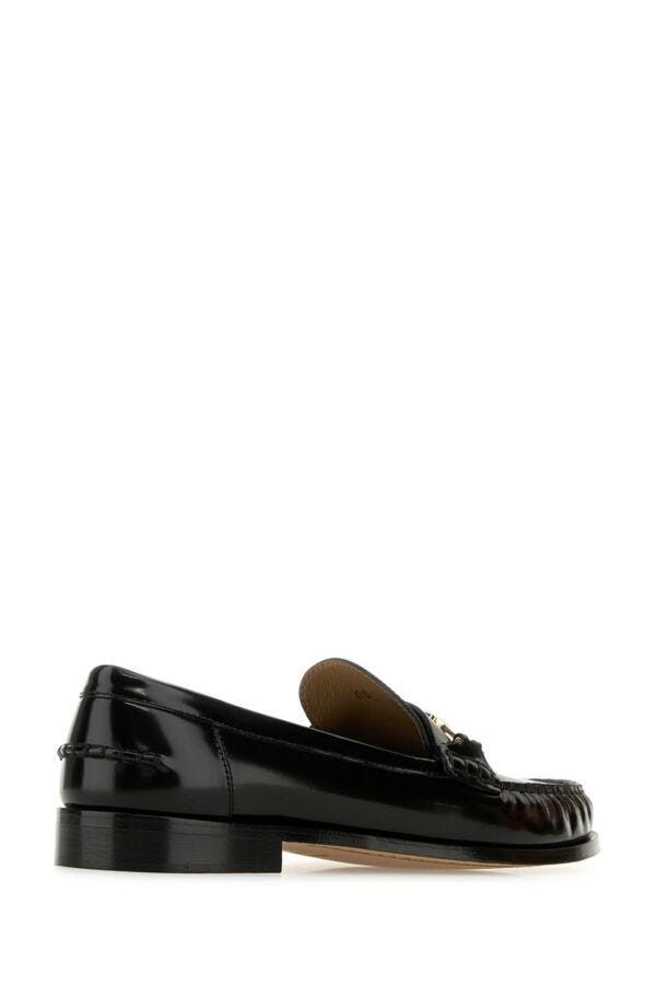 Salvatore Ferragamo Black Leather Harry Loafers Size US 5.5 / IT 35.5 - 5 Thumbnail