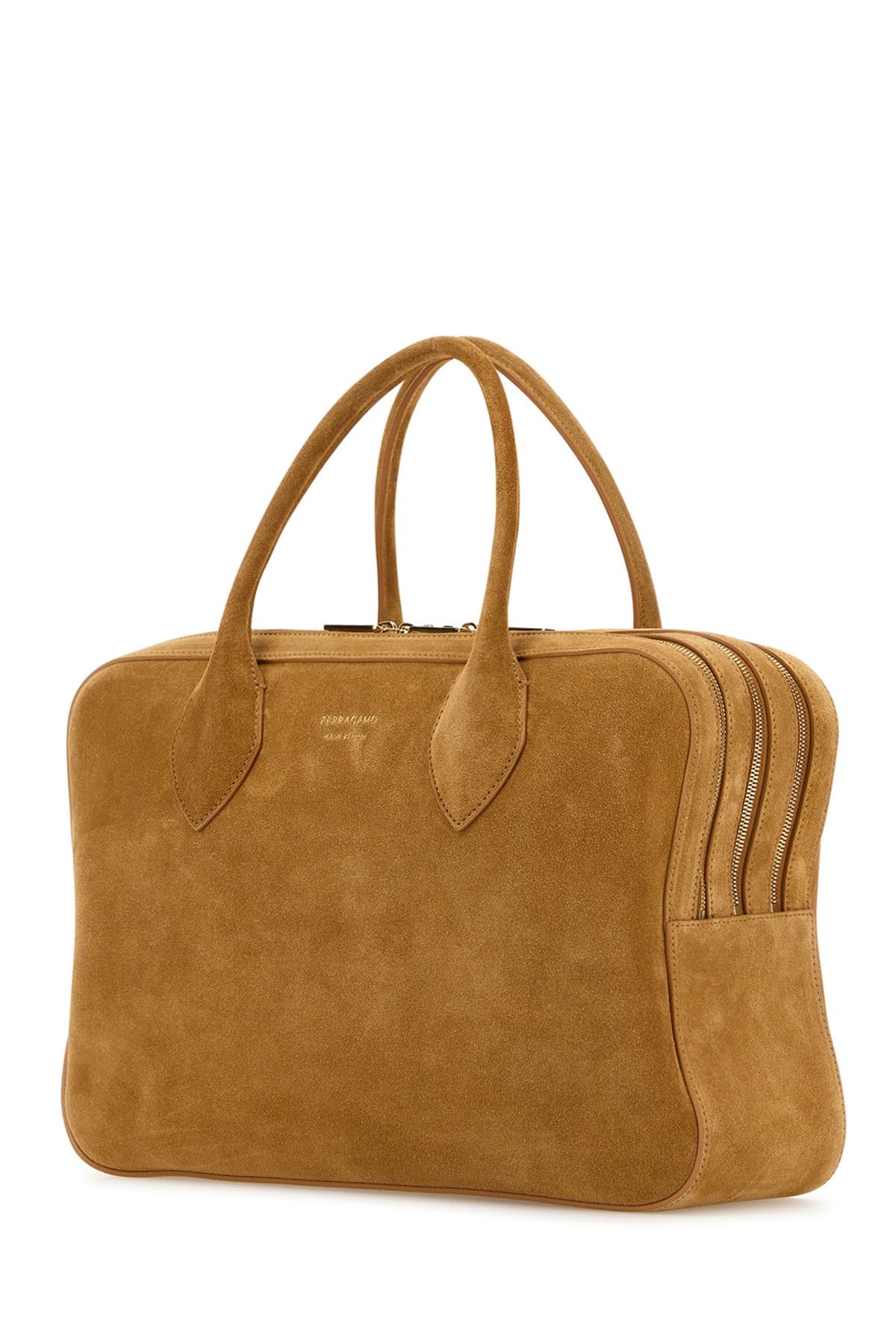 Salvatore Ferragamo Camel Suede Medium Handbag Size ONE SIZE - 2 Thumbnail