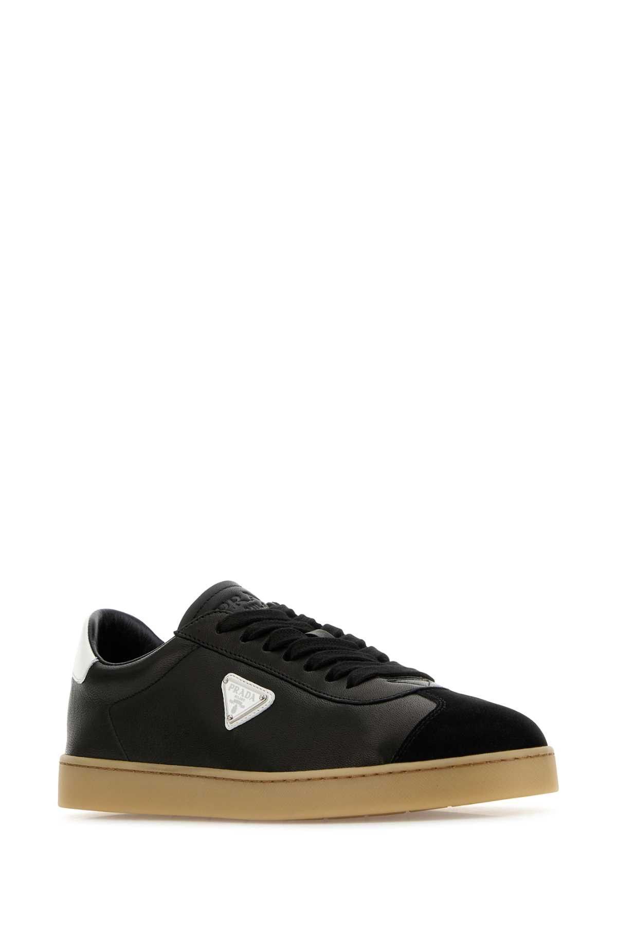 Prada Black Nappa Leather Sneakers Size US 8 / EU 41 - 2 Thumbnail
