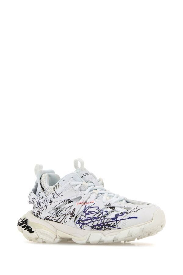 Balenciaga White Mesh And Rubber Track Sneakers Size US 5 / IT 35 - 4 Thumbnail