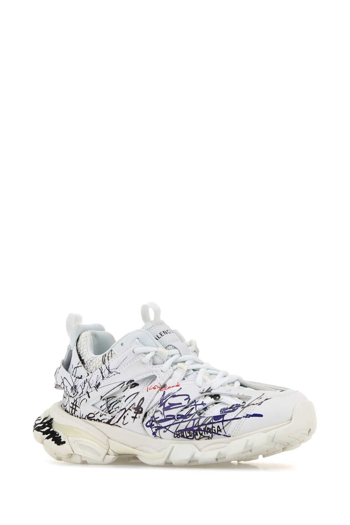 Balenciaga White Mesh And Rubber Track Sneakers Size US 5 / IT 35 - 2 Thumbnail
