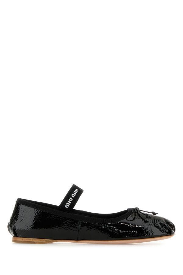 Miu Miu Black Naplak Ballerinas Size US 6 / IT 36 - 3 Thumbnail