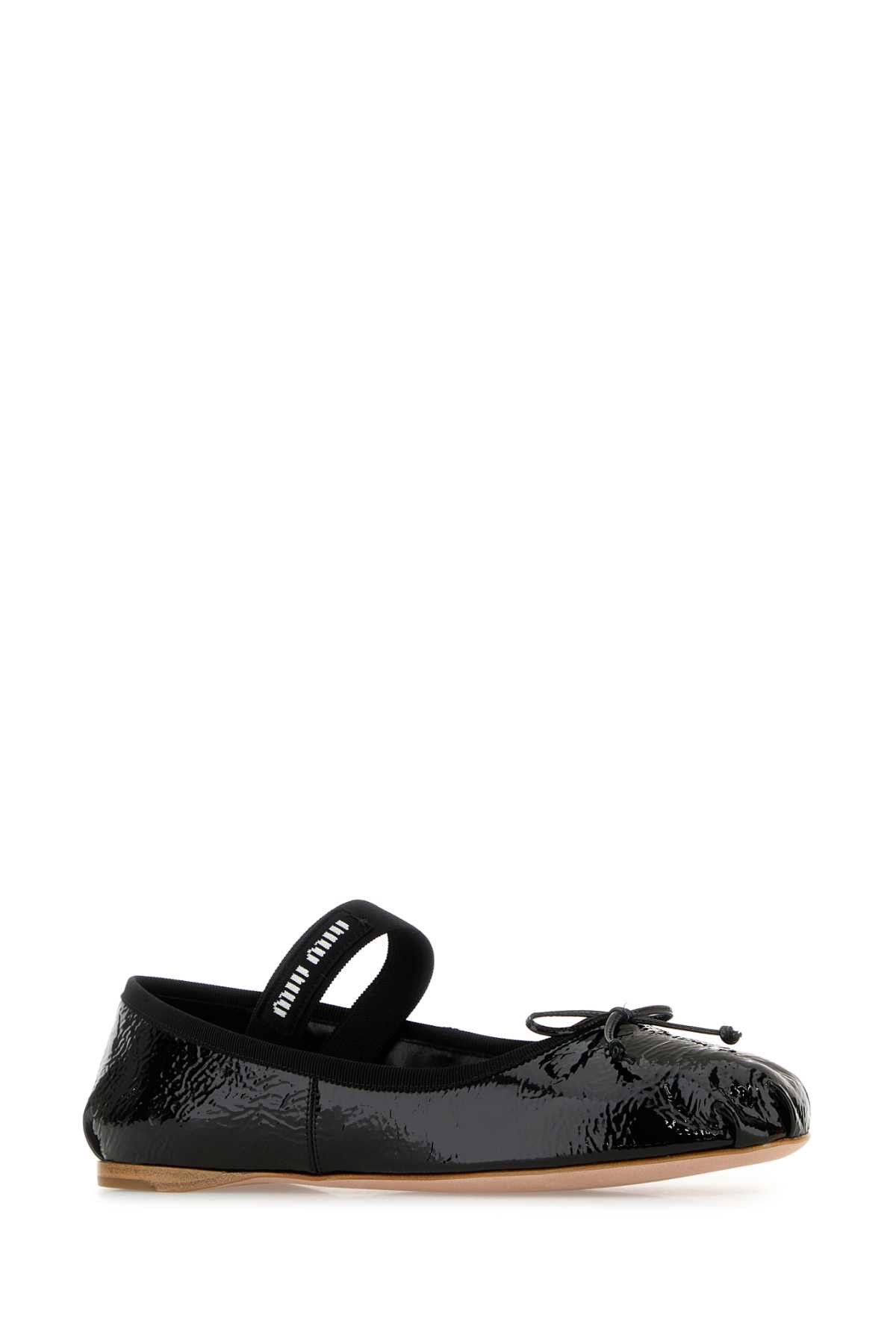 Miu Miu Black Naplak Ballerinas Size US 6 / IT 36 - 2 Thumbnail