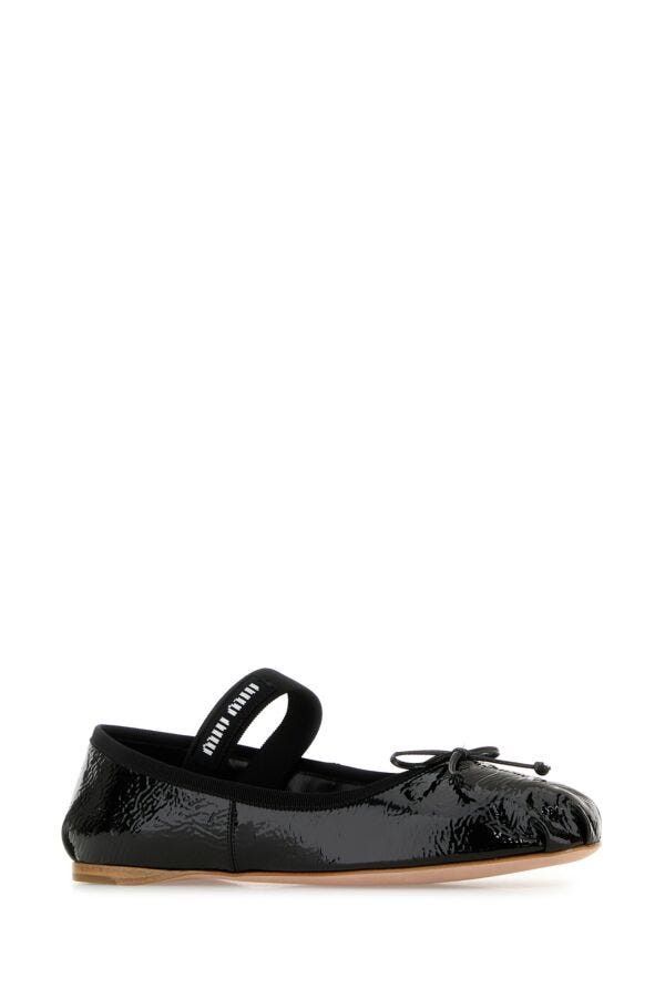 Miu Miu Black Naplak Ballerinas Size US 6 / IT 36 - 4 Thumbnail