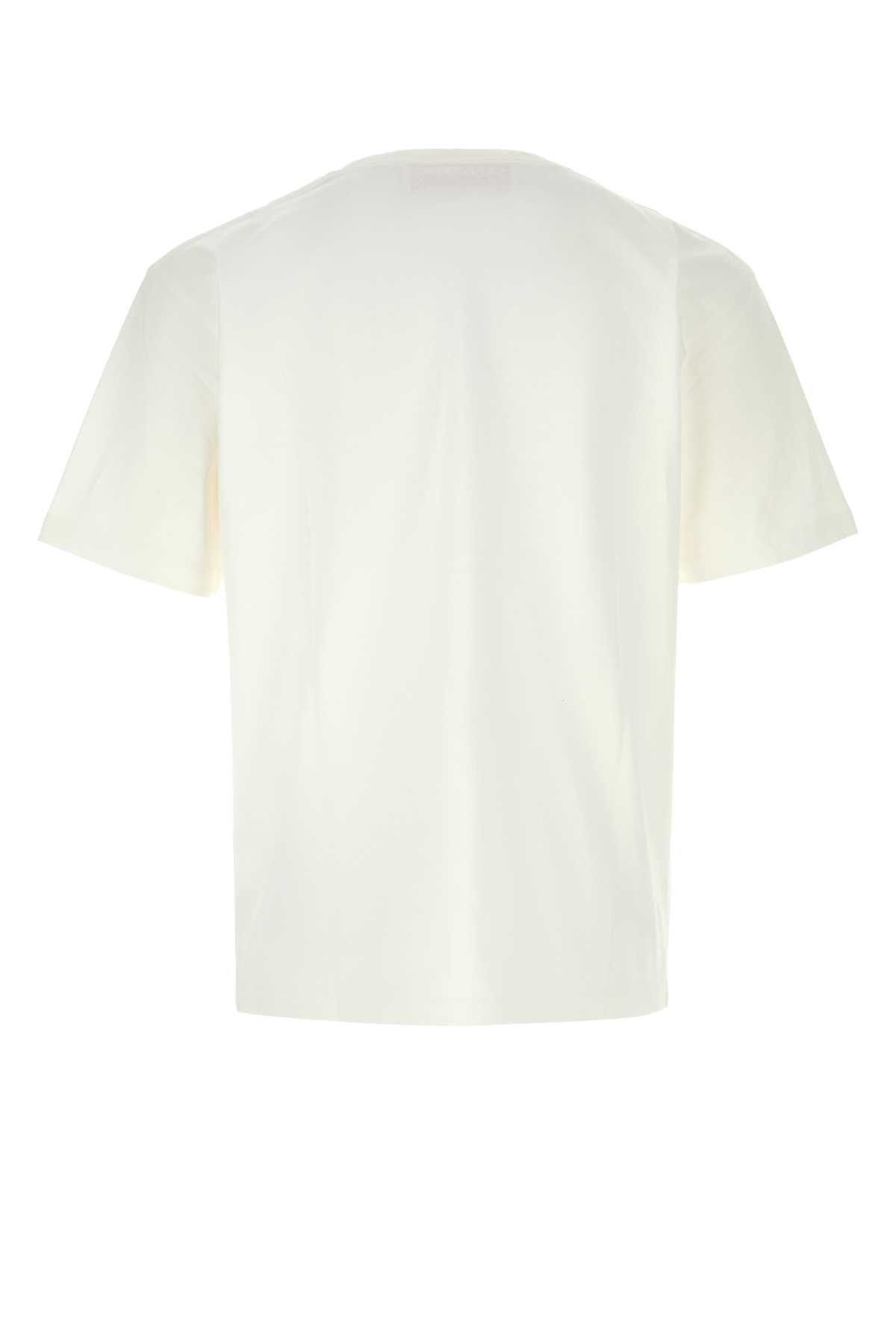 Valentino White Cotton T-Shirt Size US M / EU 48-50 / 2 - 2 Thumbnail