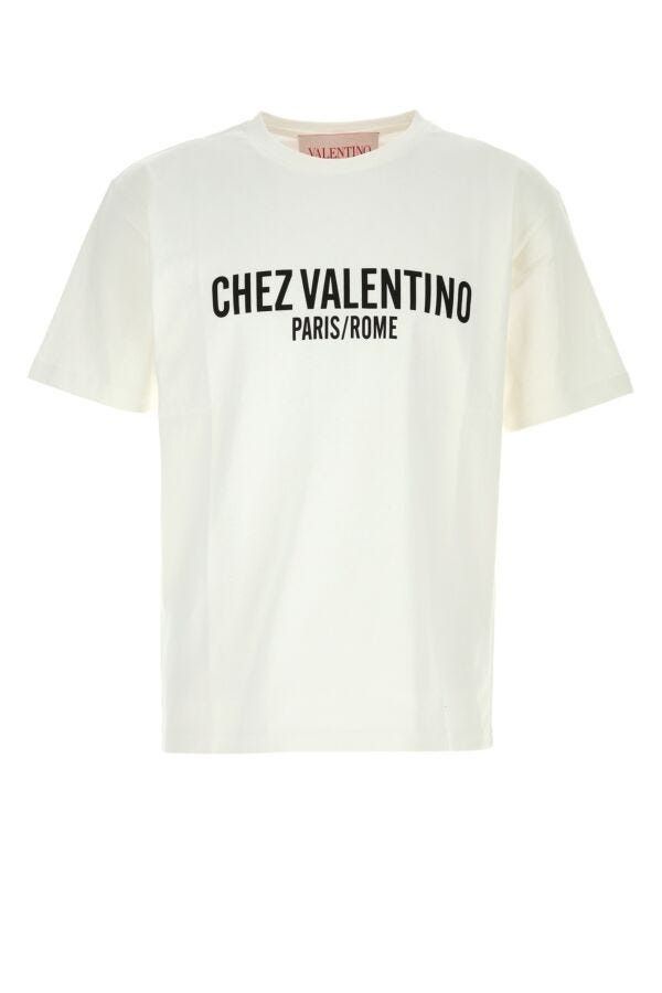 Valentino White Cotton T-Shirt Size US S / EU 44-46 / 1 - 3 Thumbnail
