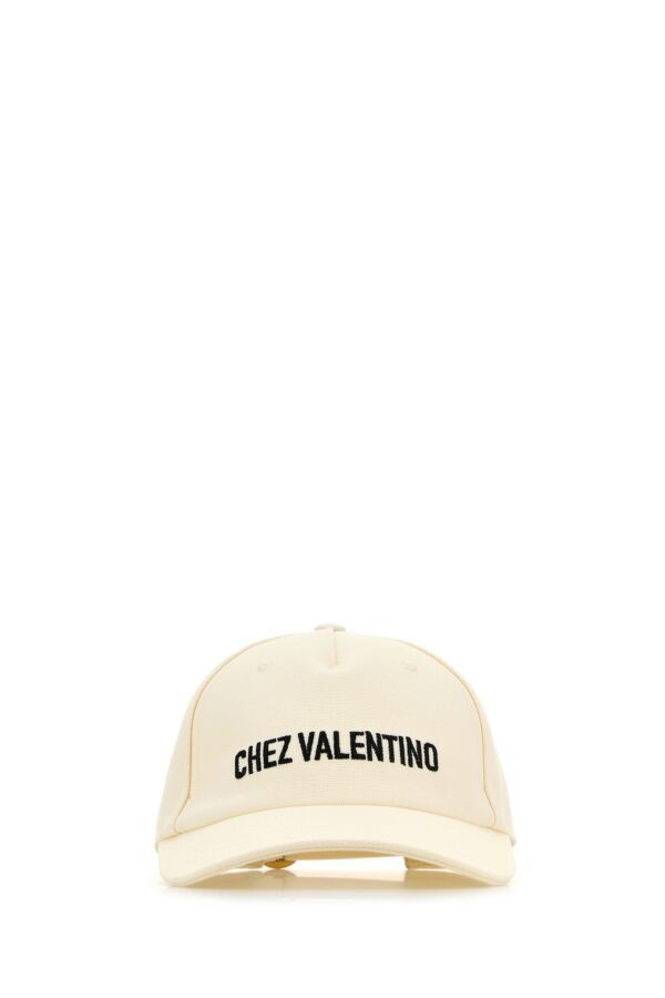Valentino Ivory Cotton Baseball Cap Size ONE SIZE - 3 Thumbnail