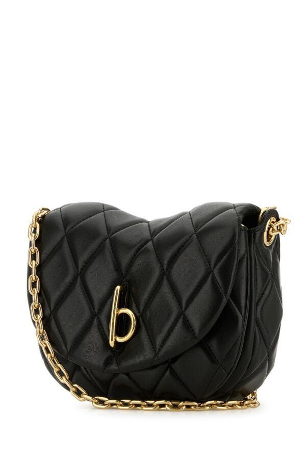 Burberry Black Leather Rocking Horse Shoulder Bag Size ONE SIZE - 4 Thumbnail